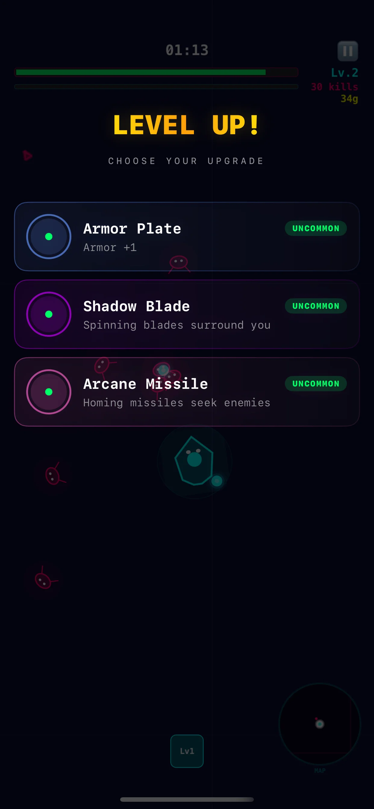 GlowStrike: Neon Survivors gameplay